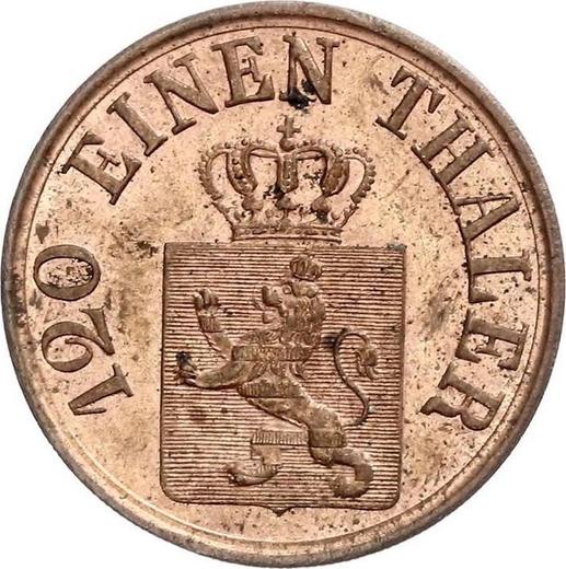Аверс монеты - 3 геллера 1864 года - цена  монеты - Гессен-Кассель, Фридрих Вильгельм I