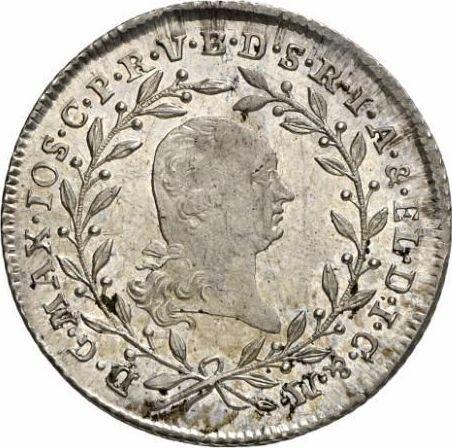 Аверс монеты - 20 крейцеров 1801 года - цена серебряной монеты - Бавария, Максимилиан I