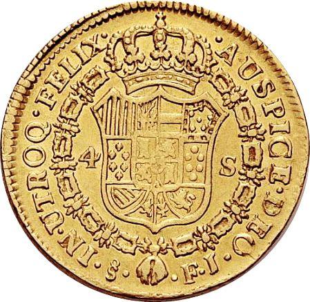 Rewers monety - 4 escudo 1811 So FJ - cena złotej monety - Chile, Ferdynand VI