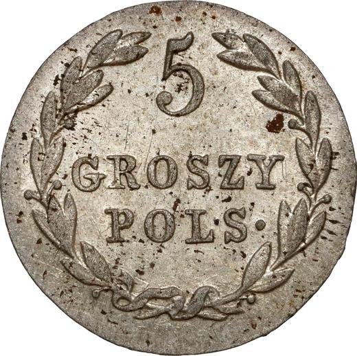 Revers 5 Groszy 1823 IB - Silbermünze Wert - Polen, Kongresspolen
