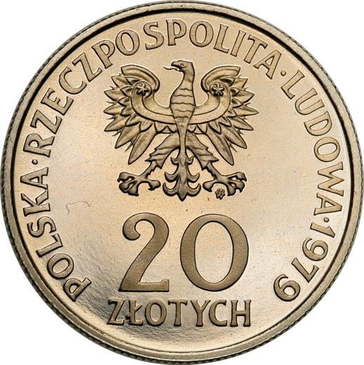 Аверс монеты - Пробные 20 злотых 1979 года MW "Международный год ребенка" Никель - цена  монеты - Польша, Народная Республика
