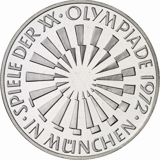Awers monety - 10 marek 1972 J "XX Letnie Igrzyska Olimpijskie" - cena srebrnej monety - Niemcy, RFN