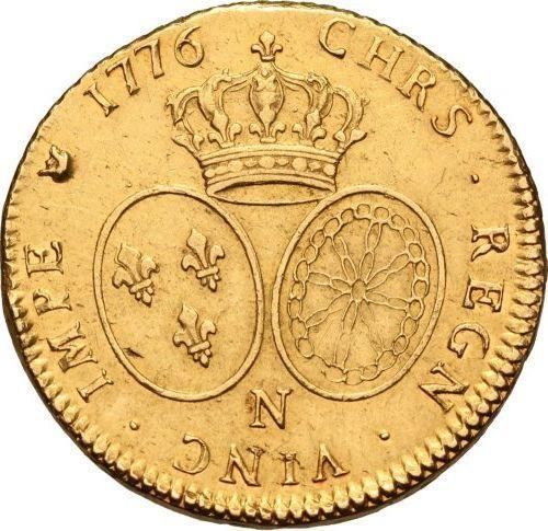 Reverse Double Louis d'Or 1776 N Montpellier - Gold Coin Value - France, Louis XVI
