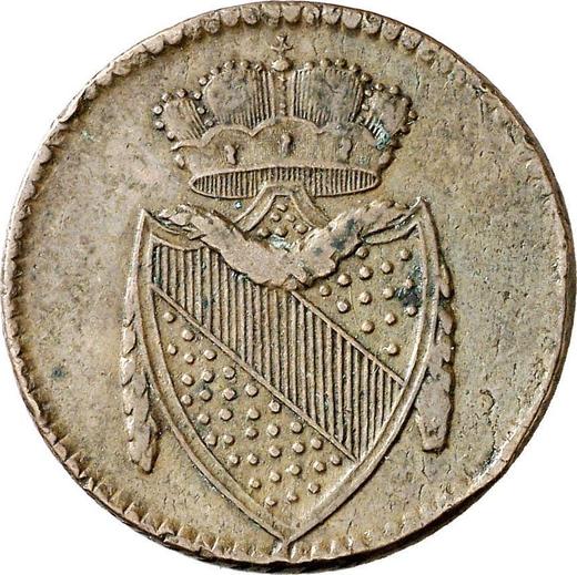Anverso 1 Kreuzer 1805 - valor de la moneda  - Baden, Carlos Federico 