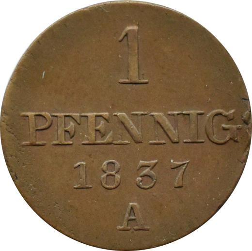 Reverse 1 Pfennig 1837 A -  Coin Value - Hanover, William IV