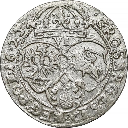 Rewers monety - Szóstak 1625 - cena srebrnej monety - Polska, Zygmunt III