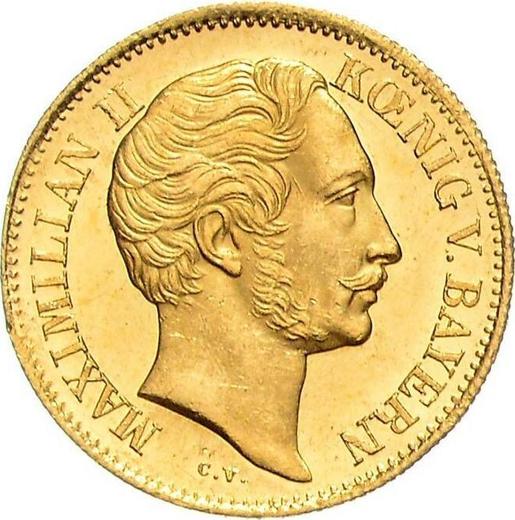 Awers monety - Dukat 1853 - cena złotej monety - Bawaria, Maksymilian II