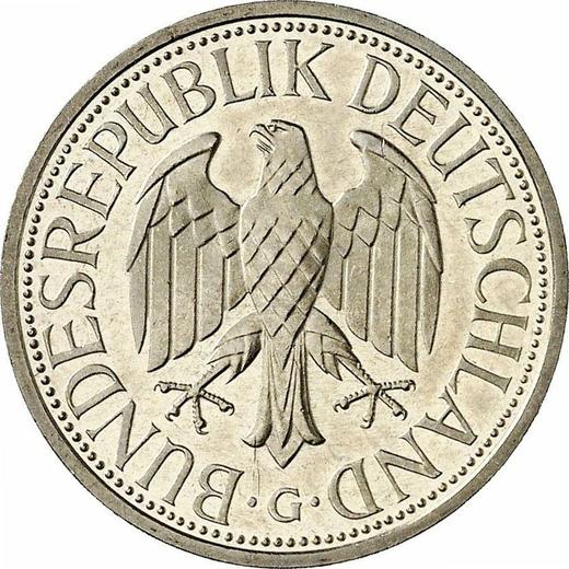 Реверс монеты - 1 марка 1996 года G - цена  монеты - Германия, ФРГ