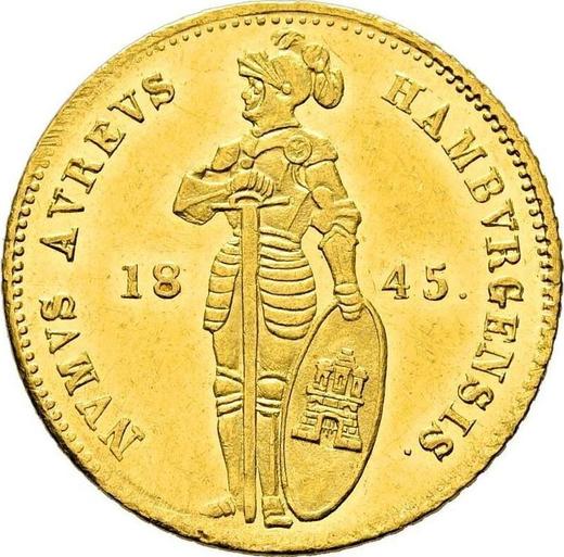 Аверс монеты - Дукат 1845 года - цена  монеты - Гамбург, Вольный город