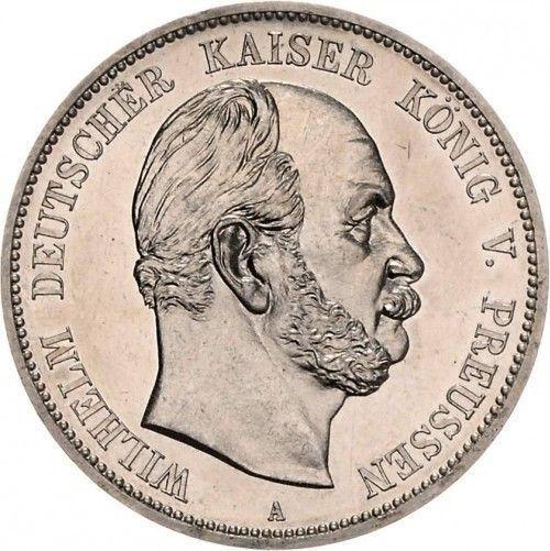 Obverse 5 Mark 1876 A "Prussia" - Silver Coin Value - Germany, German Empire