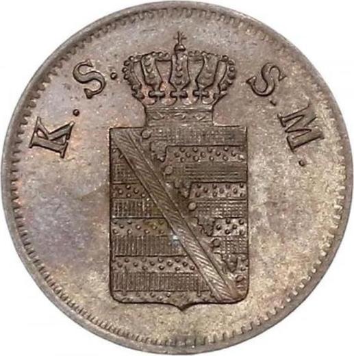 Obverse 1 Pfennig 1848 F -  Coin Value - Saxony-Albertine, Frederick Augustus II