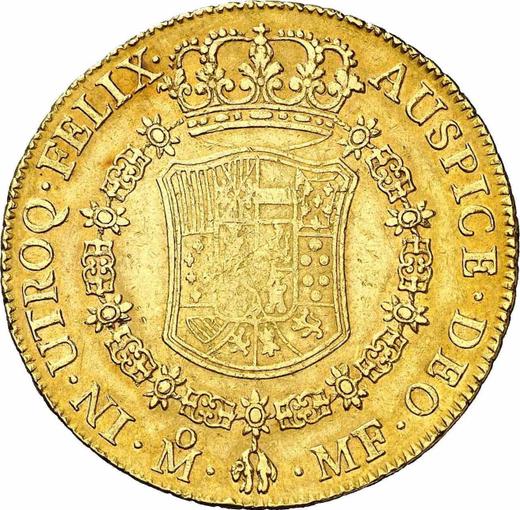 Реверс монеты - 8 эскудо 1765 года Mo MF - цена золотой монеты - Мексика, Карл III
