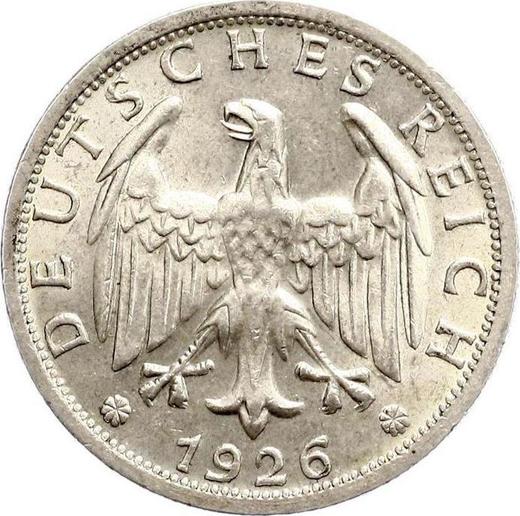 Аверс монеты - 2 рейхсмарки 1926 года D - цена серебряной монеты - Германия, Bеймарская республика