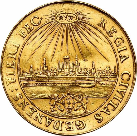 Reverso Donación 3 ducados Sin fecha (1649-1668) H "Gdańsk" - valor de la moneda de oro - Polonia, Juan II Casimiro