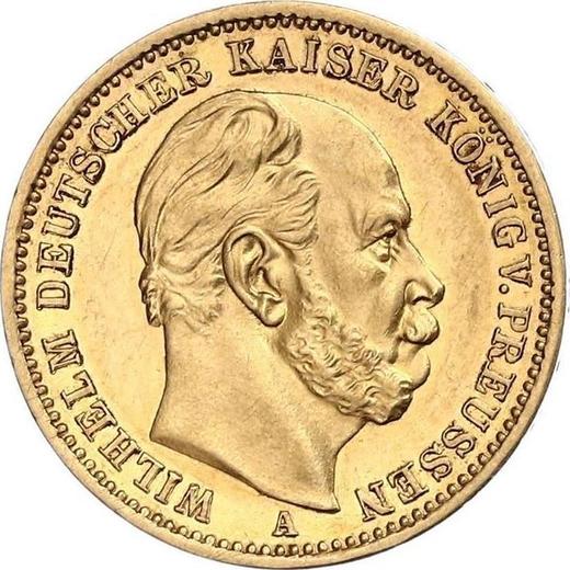 Аверс монеты - 20 марок 1871 года A "Пруссия" - цена золотой монеты - Германия, Германская Империя