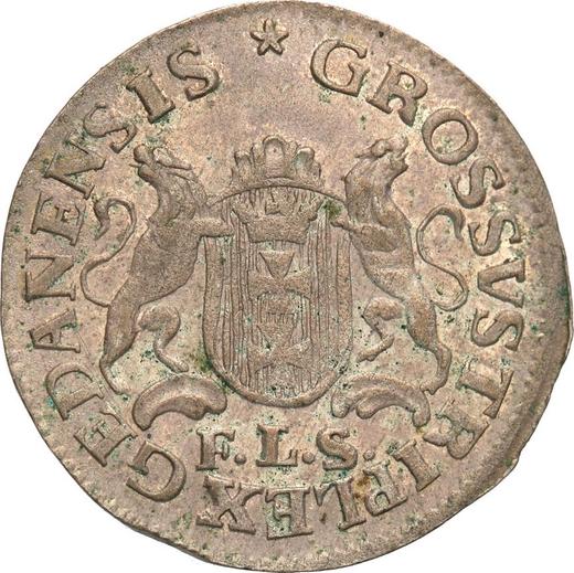 Reverso Trojak (3 groszy) 1766 FLS "de Gdansk" - valor de la moneda de plata - Polonia, Estanislao II Poniatowski