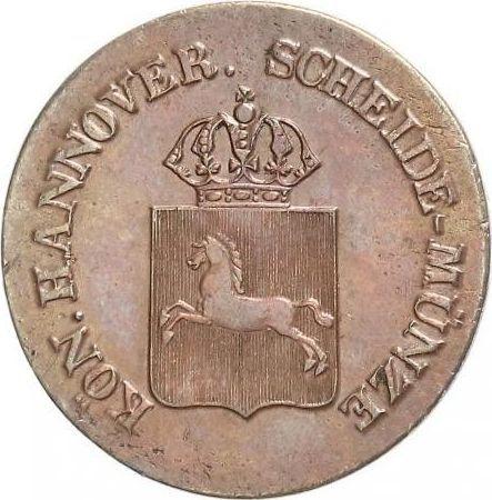 Obverse 2 Pfennig 1835 A -  Coin Value - Hanover, William IV