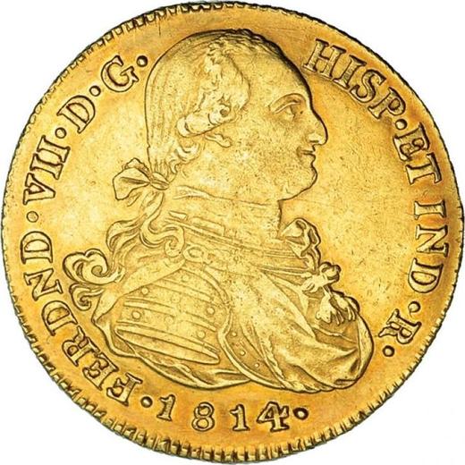 Awers monety - 8 escudo 1814 PN FR - cena złotej monety - Kolumbia, Ferdynand VII