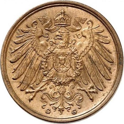 Reverse 2 Pfennig 1904 G "Type 1904-1916" -  Coin Value - Germany, German Empire
