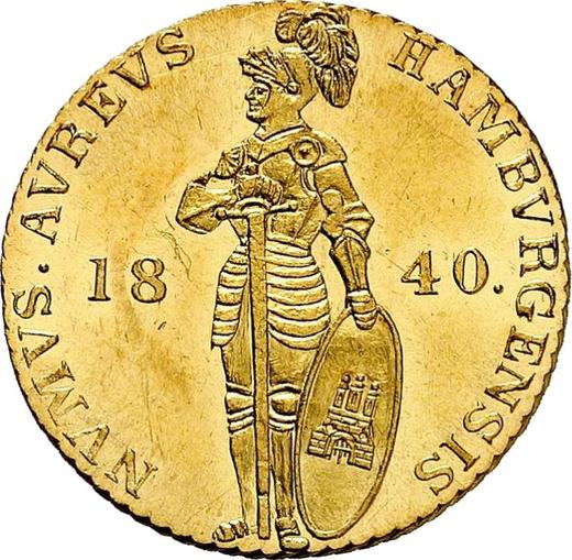 Аверс монеты - Дукат 1840 года - цена  монеты - Гамбург, Вольный город
