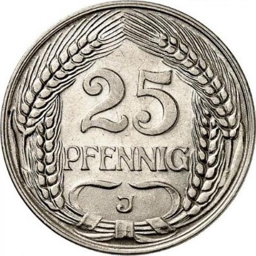 Аверс монеты - 25 пфеннигов 1912 года J "Тип 1909-1912" - цена  монеты - Германия, Германская Империя