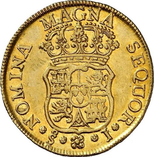 Reverso 4 escudos 1749 So J - valor de la moneda de oro - Chile, Fernando VI