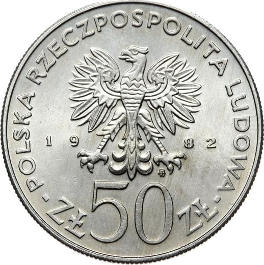 Аверс монеты - 50 злотых 1982 года MW EO "Болеслав III Кривоустый" Медно-никель - цена  монеты - Польша, Народная Республика