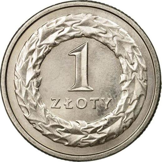 Revers 1 Zloty 1995 MW - Münze Wert - Polen, III Republik Polen nach Stückelung