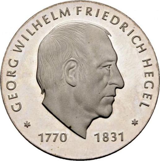 Anverso 10 marcos 1981 "Hegel" - valor de la moneda de plata - Alemania, República Democrática Alemana (RDA)