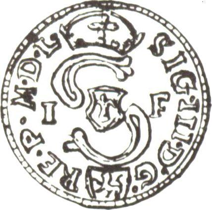 Аверс монеты - Шеляг 1595 года IF SC "Быдгощский монетный двор" - цена серебряной монеты - Польша, Сигизмунд III Ваза