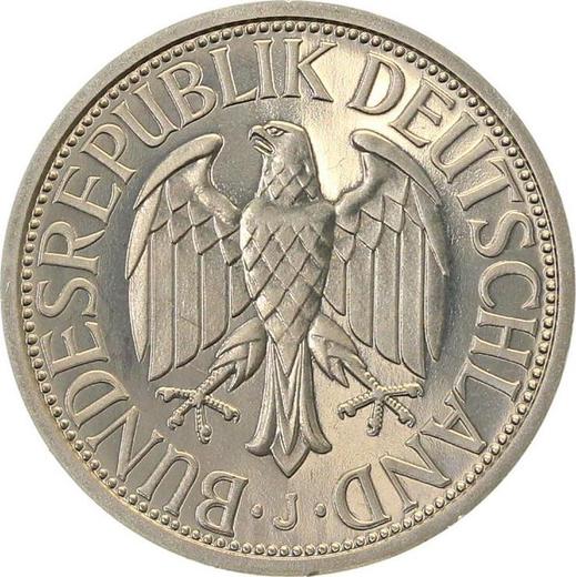 Reverse 1 Mark 1973 J -  Coin Value - Germany, FRG