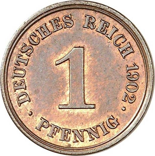 Аверс монеты - 1 пфенниг 1902 года E "Тип 1890-1916" - цена  монеты - Германия, Германская Империя