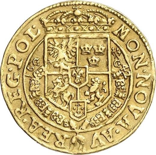 Rewers monety - Dukat 1642 GG - cena złotej monety - Polska, Władysław IV