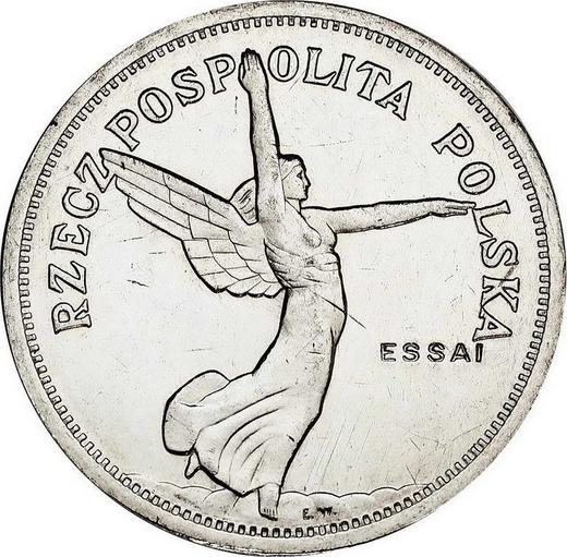 Реверс монеты - Пробные 5 злотых 1928 года "Ника" Никель ESSAI - цена  монеты - Польша, II Республика