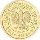 Аверс монеты - 50 злотых 2011 года MW NR "Орлан-белохвост" - цена золотой монеты - Польша, III Республика после деноминации