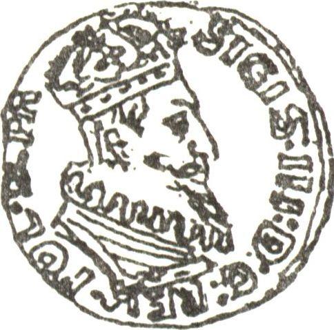 Awers monety - 1 grosz 1625 "Gdańsk" - cena srebrnej monety - Polska, Zygmunt III
