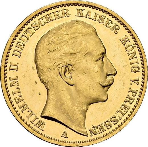 Аверс монеты - 20 марок 1910 года A "Пруссия" - цена золотой монеты - Германия, Германская Империя