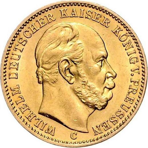 Anverso 20 marcos 1876 C "Prusia" - valor de la moneda de oro - Alemania, Imperio alemán