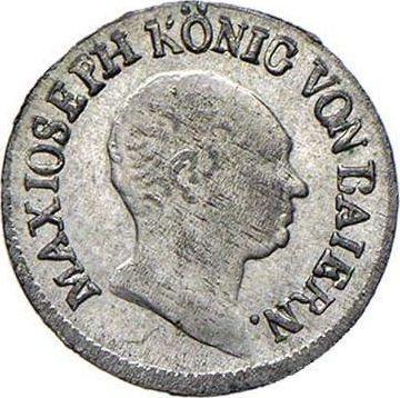Аверс монеты - 1 крейцер 1821 года - цена серебряной монеты - Бавария, Максимилиан I