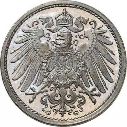Реверс монеты - 10 пфеннигов 1907 года G "Тип 1890-1916" - цена  монеты - Германия, Германская Империя