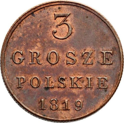 Reverso 3 groszy 1819 IB Reacuñación - valor de la moneda  - Polonia, Zarato de Polonia