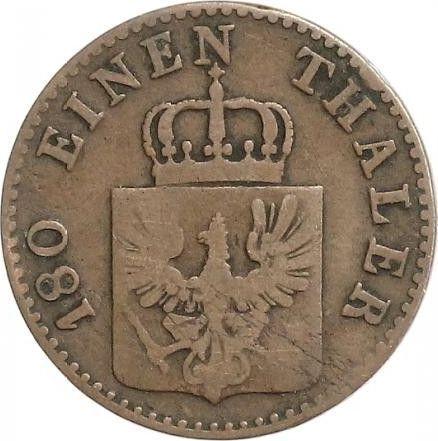 Аверс монеты - 2 пфеннига 1850 года A - цена  монеты - Пруссия, Фридрих Вильгельм IV