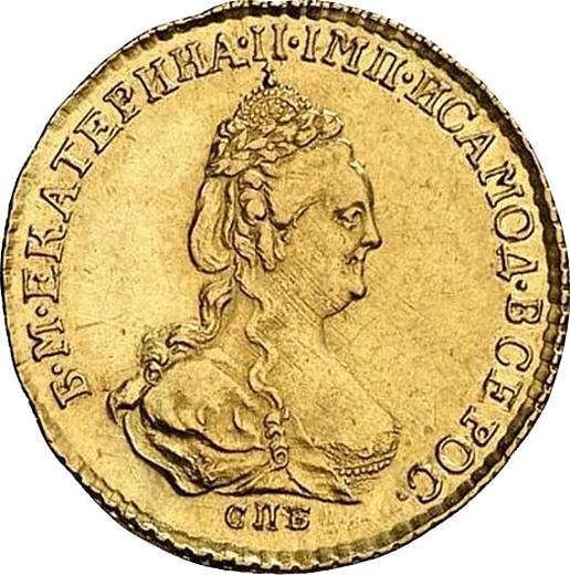 Аверс монеты - 2 рубля 1785 года СПБ - цена золотой монеты - Россия, Екатерина II