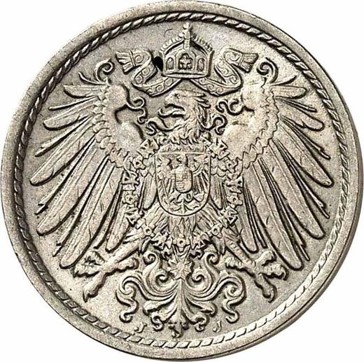 Reverso 5 Pfennige 1890 J "Tipo 1890-1915" - valor de la moneda  - Alemania, Imperio alemán