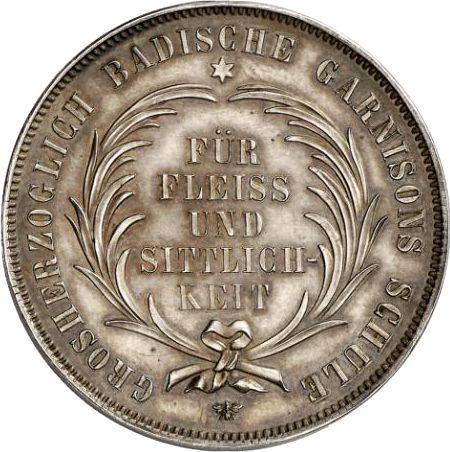 Reverso 1 florín Sin fecha (1852-1871) Híbrido - valor de la moneda de plata - Baden, Federico I