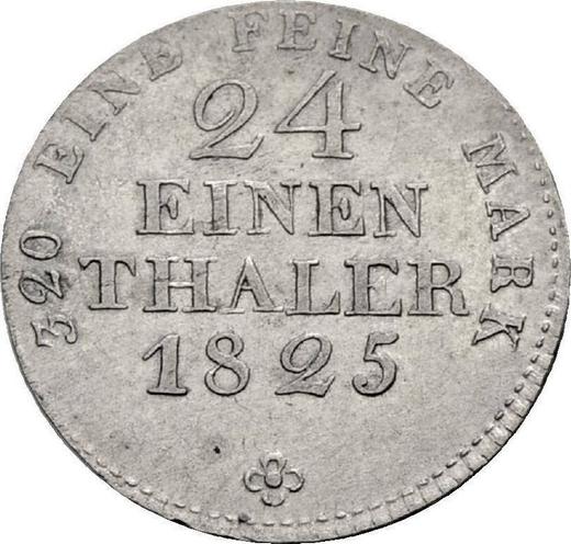 Reverse 1/24 Thaler 1825 S - Silver Coin Value - Saxony-Albertine, Frederick Augustus I