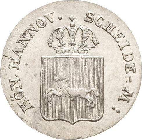 Аверс монеты - 4 пфеннига 1835 года B - цена серебряной монеты - Ганновер, Вильгельм IV