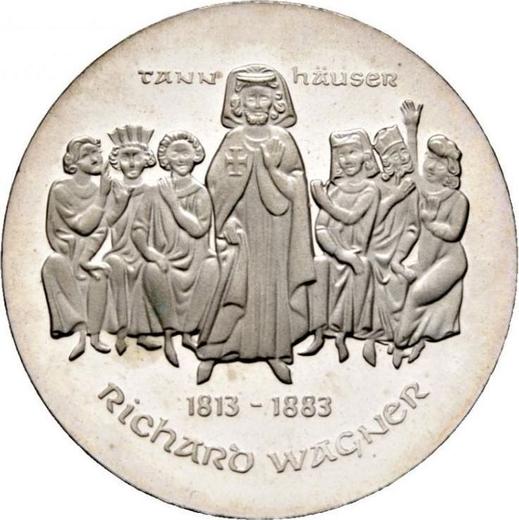 Аверс монеты - 10 марок 1983 года "Рихард Вагнер" - цена серебряной монеты - Германия, ГДР