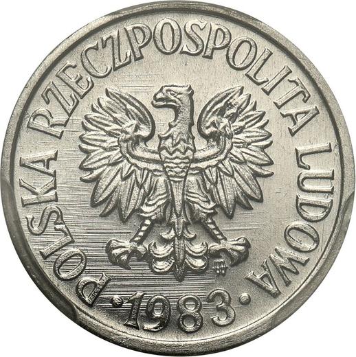 Аверс монеты - 10 грошей 1983 года MW - цена  монеты - Польша, Народная Республика