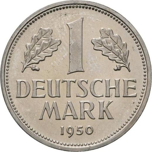 Аверс монеты - 1 марка 1950-2001 года Поворот штемпеля - цена  монеты - Германия, ФРГ